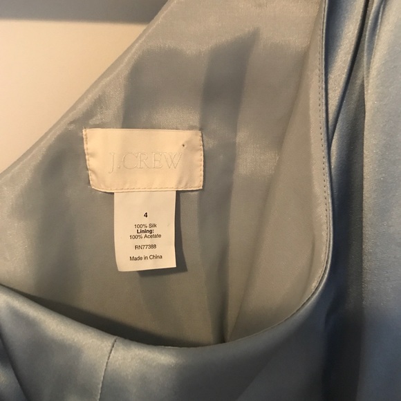 BLUE JCrew One Shoulder Special Occassion Dress - Picture 3 of 4